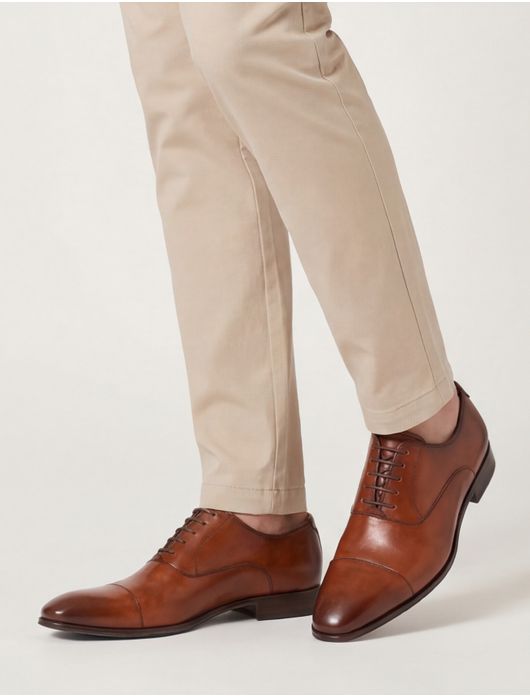 Floris van Bommel veterschoenen cognac leer