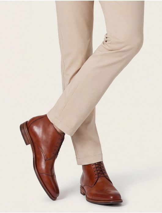 Floris van Bommel nette veterschoenen bruin effen