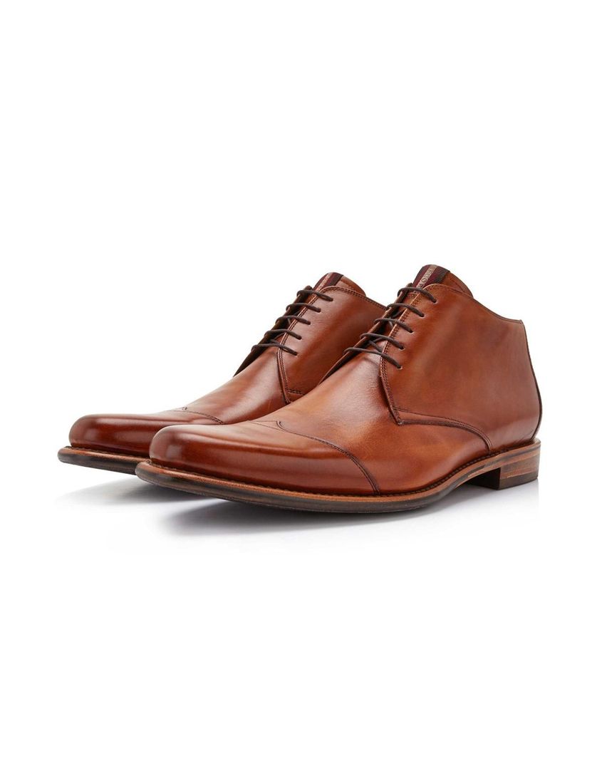 Floris van Bommel nette veterschoenen bruin effen