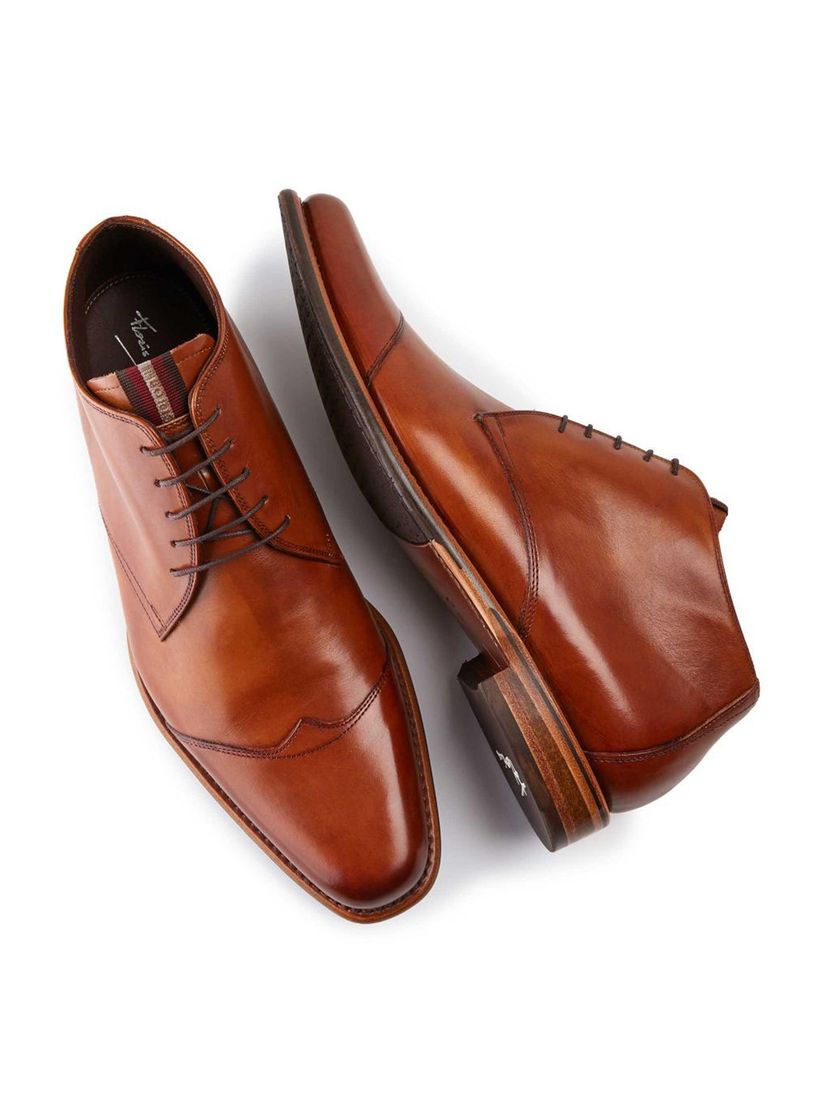 Floris van Bommel nette veterschoenen bruin effen