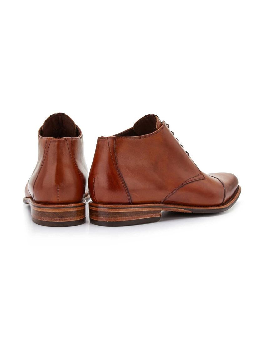 Floris van Bommel nette veterschoenen bruin effen