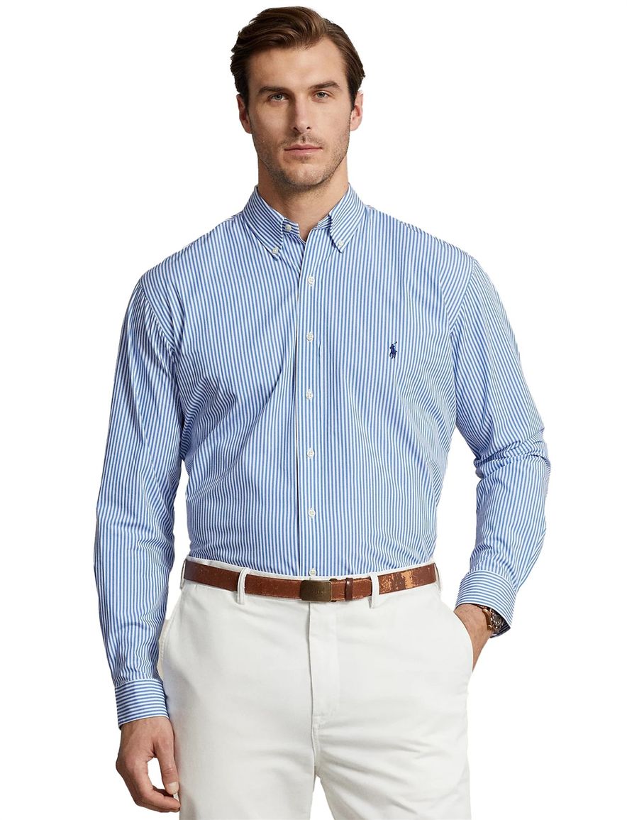 Polo Ralph Lauren overhemd blauw wit Big & Tall