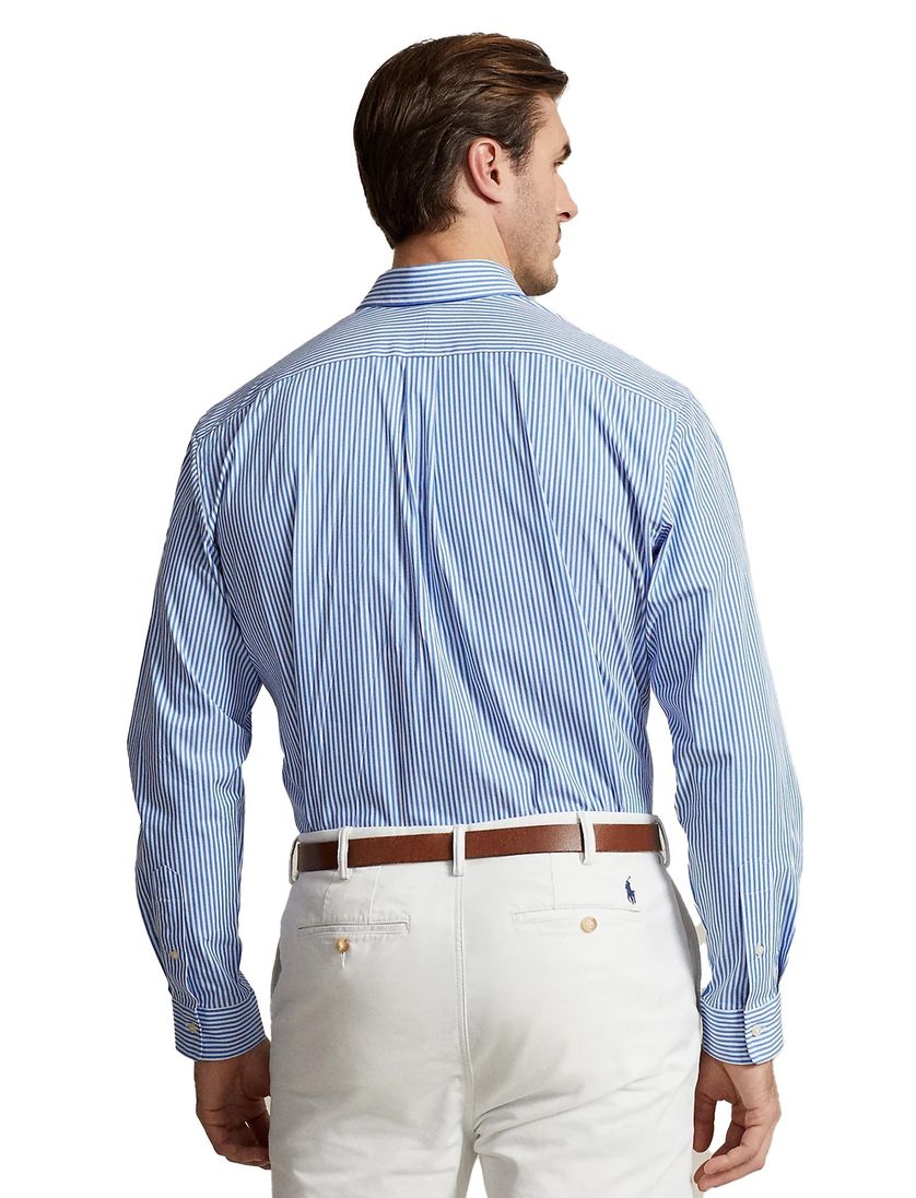 Big & Tall Polo Ralph Lauren overhemd blauw gestreept