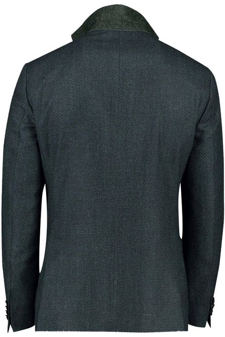 Dressler colbert donkergroen effen wol normale fit