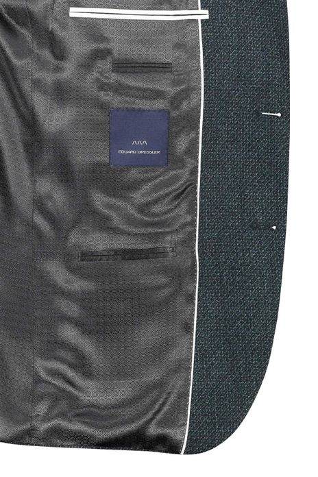 Dressler colbert donkergroen effen wol normale fit