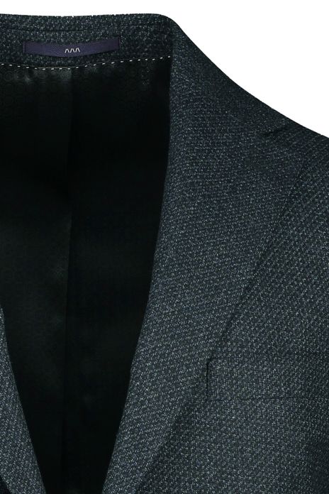 Dressler colbert donkergroen effen wol normale fit