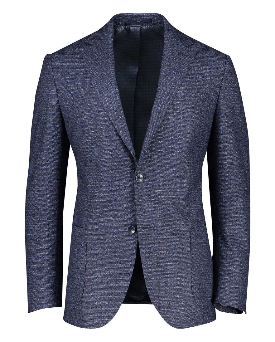 Dressler navy colbert steekzakken wol shaped fit