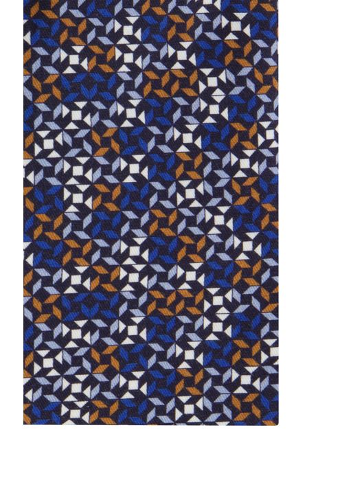 Ledub overhemd blauw geprint 100% katoen