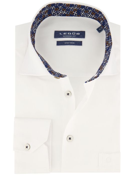 Ledub Overhemd wit modern fit