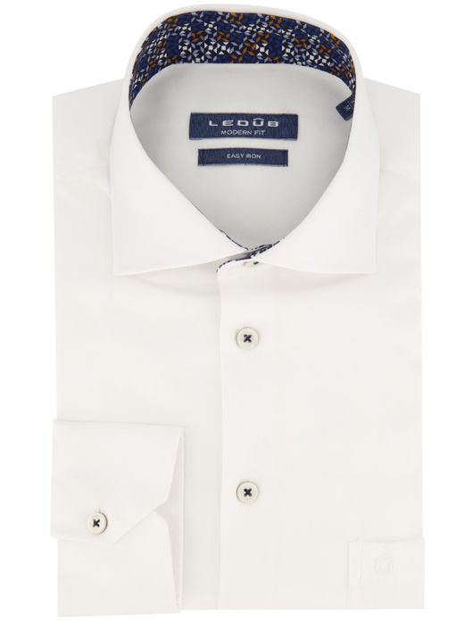 Ledub Overhemd wit modern fit