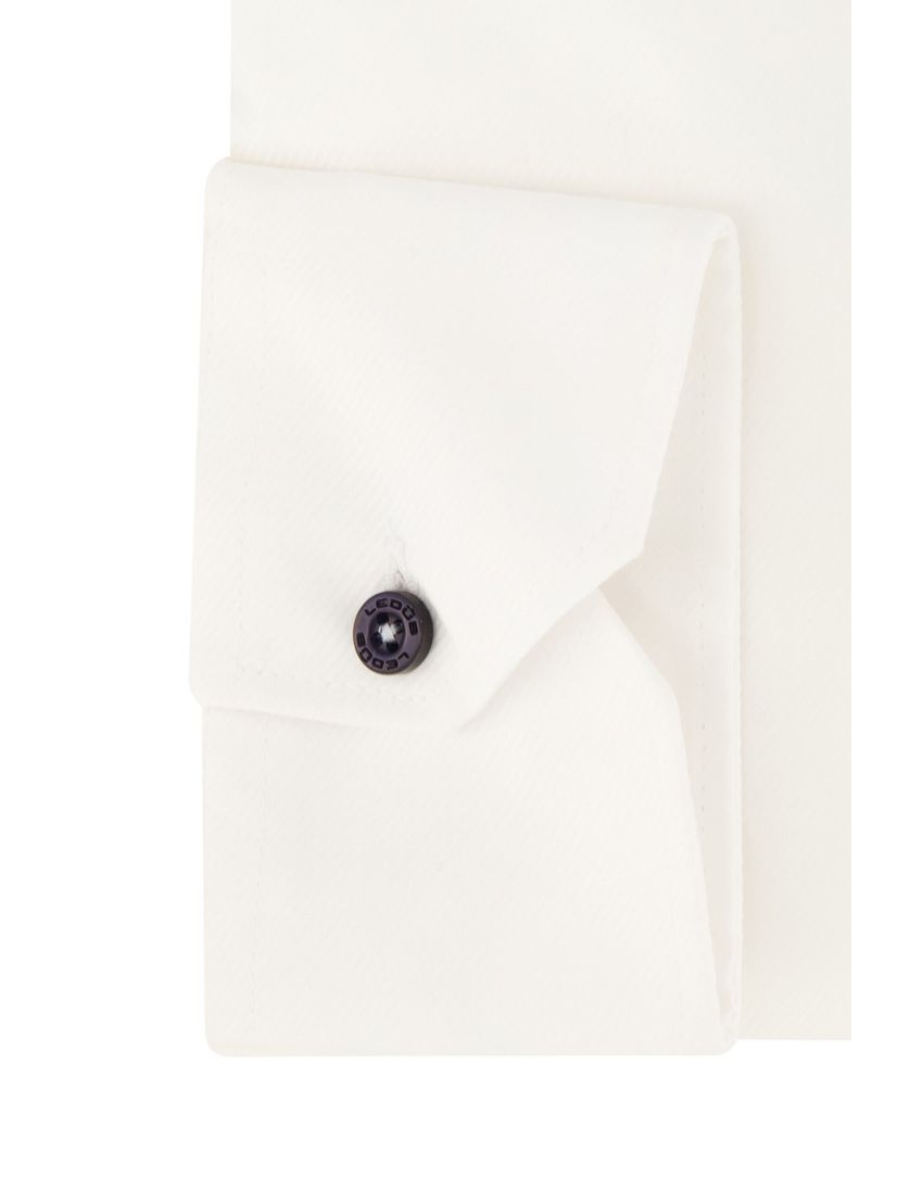 Ledub easy iron overhemd Modern Fit wit katoen