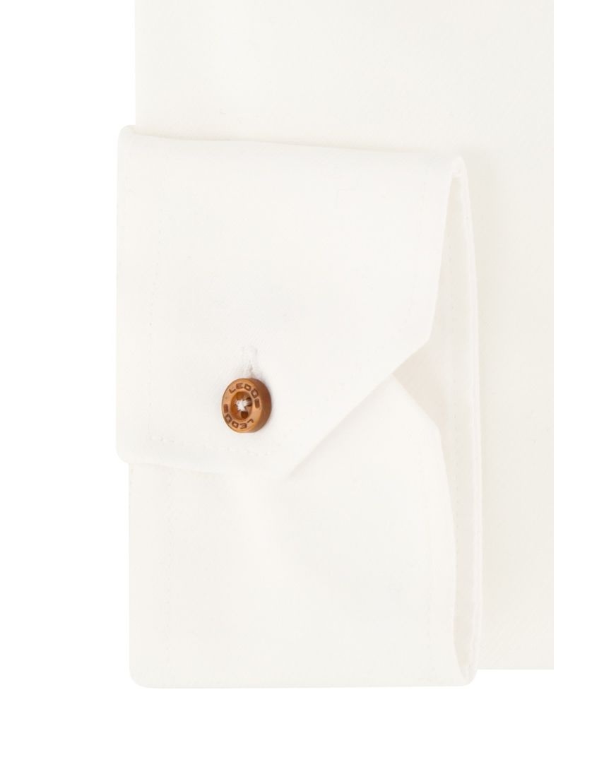 Ledub overhemd spierwit katoen modern fit