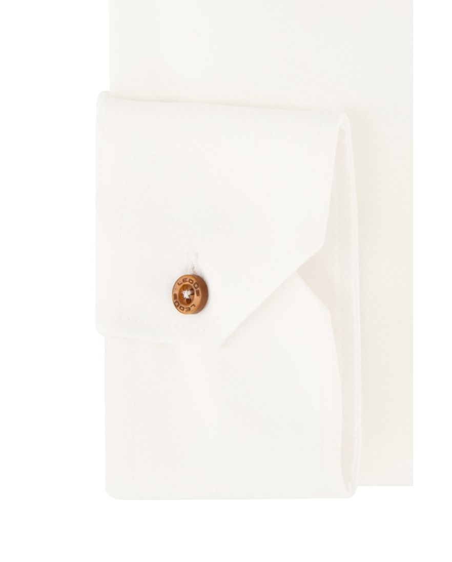 Ledub overhemd spierwit modern fit katoen