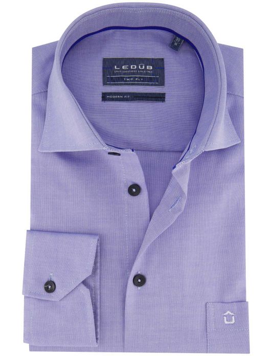 Ledub Overhemd blauw modern fit