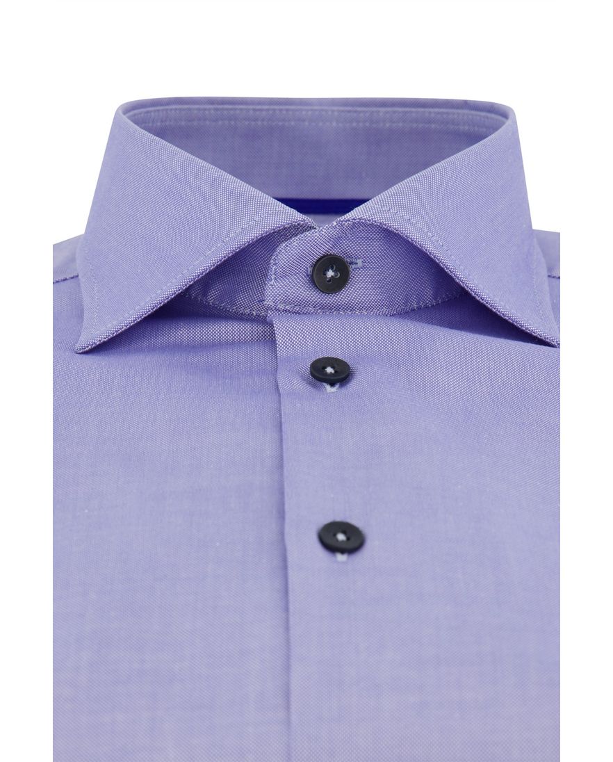 Ledub blauwe overhemd modern fit borstzak