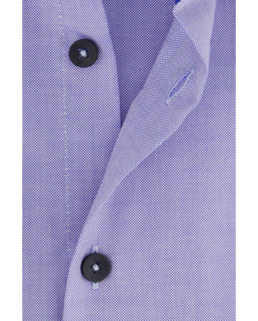 Ledub blauwe overhemd modern fit borstzak