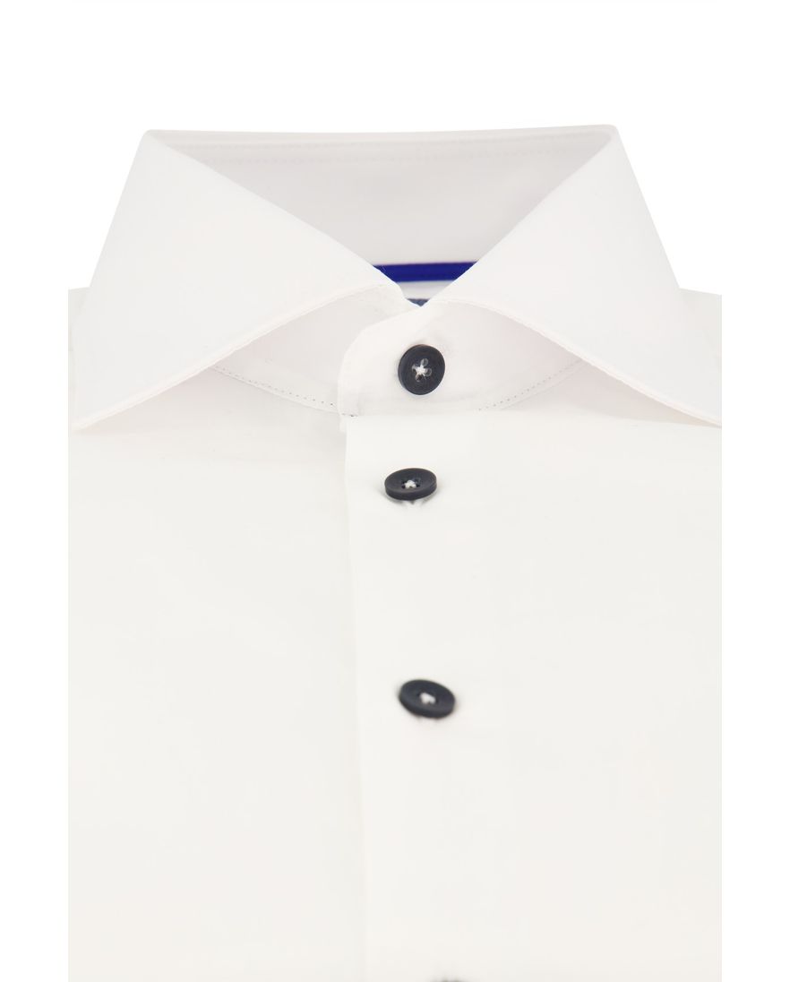 Ledub katoenen overhemd modern fit wit