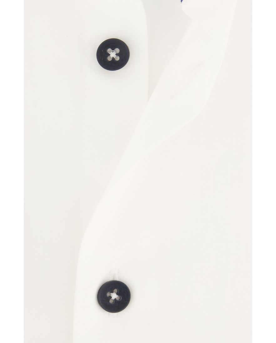 Ledub katoenen overhemd modern fit wit