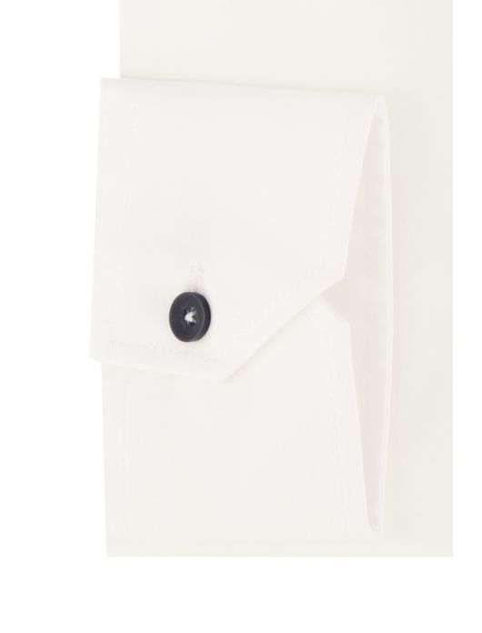 Ledub Overhemd wit modern fit effen