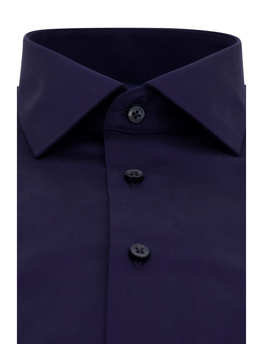 Eterna comfort fit overhemd donkerblauw katoen