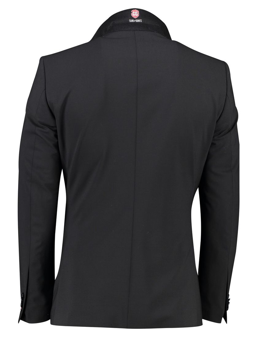 Carl Gross colbert zwart effen wol slim fit borstzak