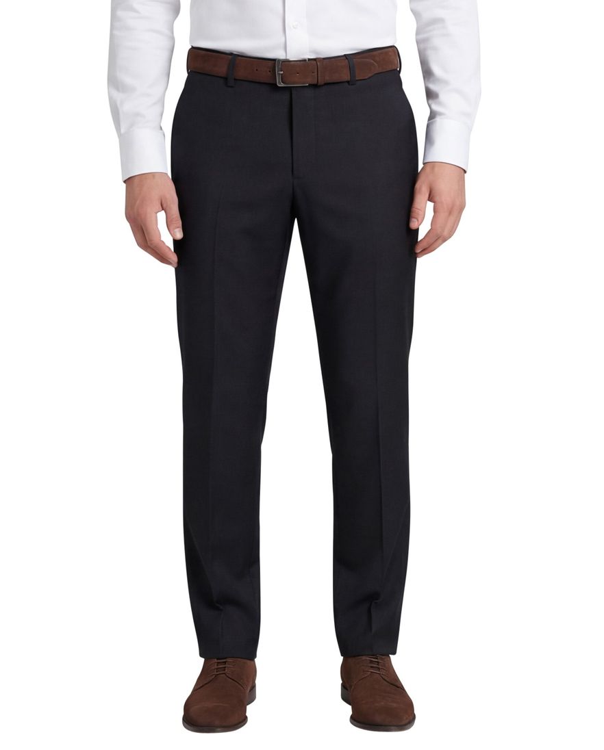 Club of Gents pantalon zwart effen slim fit