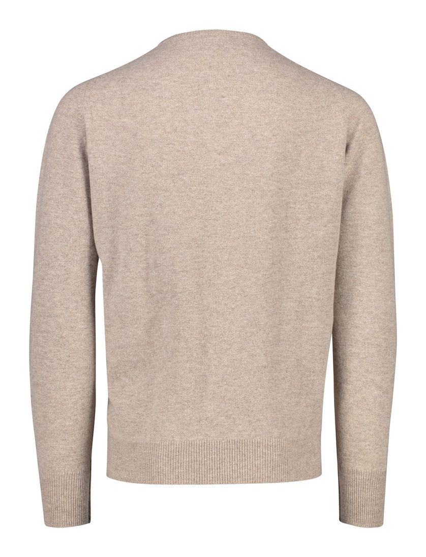William Lockie lamswol trui beige wijde fit
