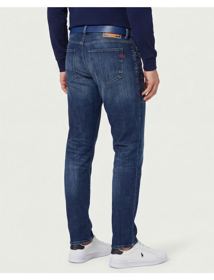 Diesel jeans 5-p donkerblauw effen denim D-strukt