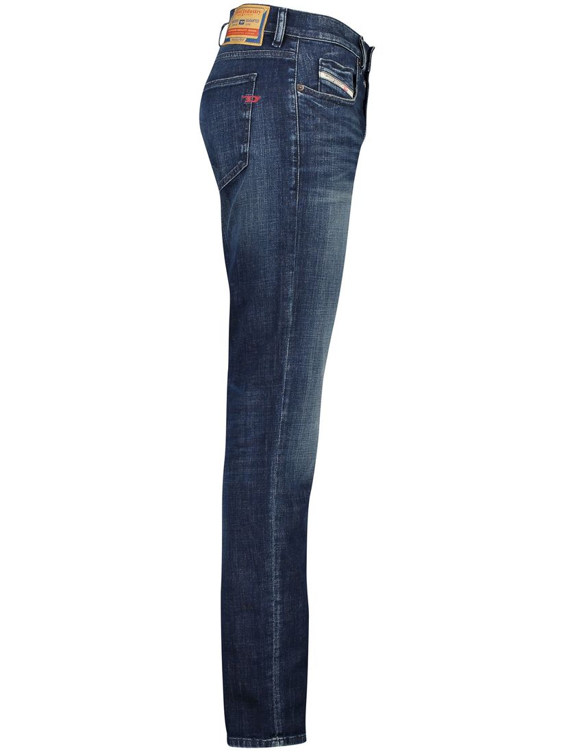 Diesel jeans 5-p donkerblauw effen denim D-strukt