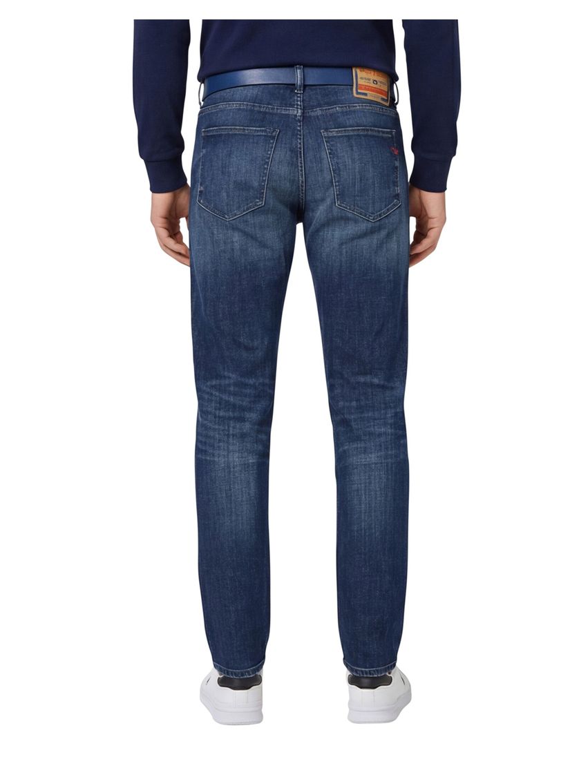 Diesel jeans 5-p donkerblauw effen denim D-strukt