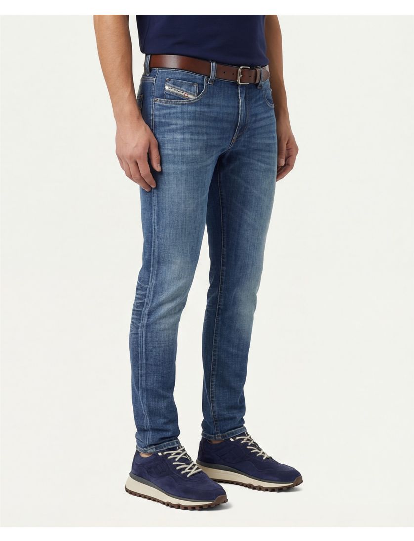 Diesel jeans blauw D-strukt 5-p effen denim