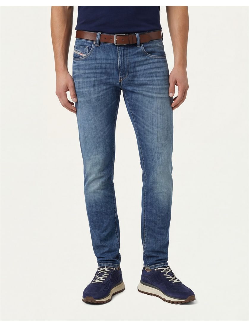 Diesel jeans blauw D-strukt 5-p effen denim