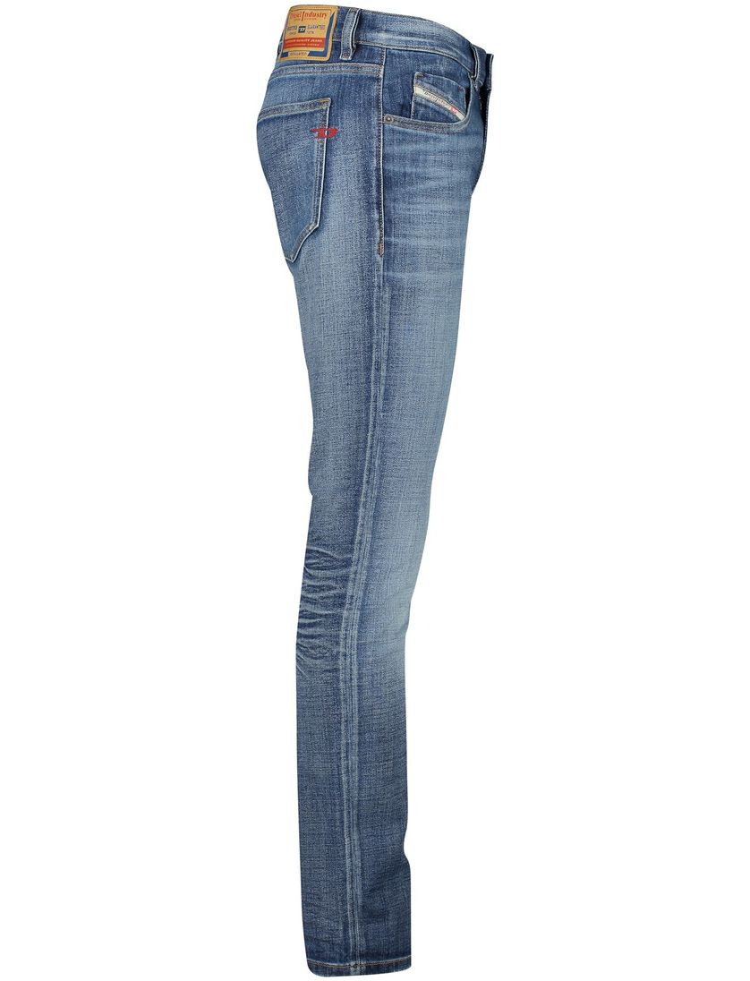Diesel jeans blauw D-strukt 5-p effen denim