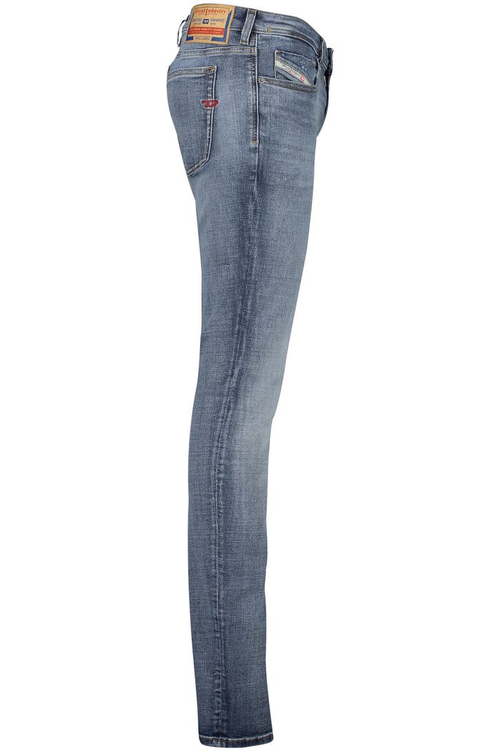Diesel jeans Sleenker blauw effen denim 5-p