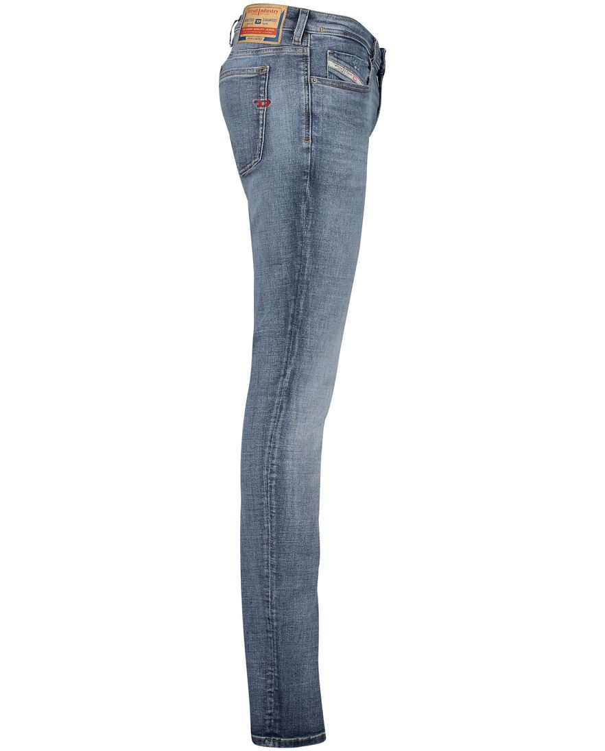 Diesel jeans Sleenker blauw effen denim 5-p