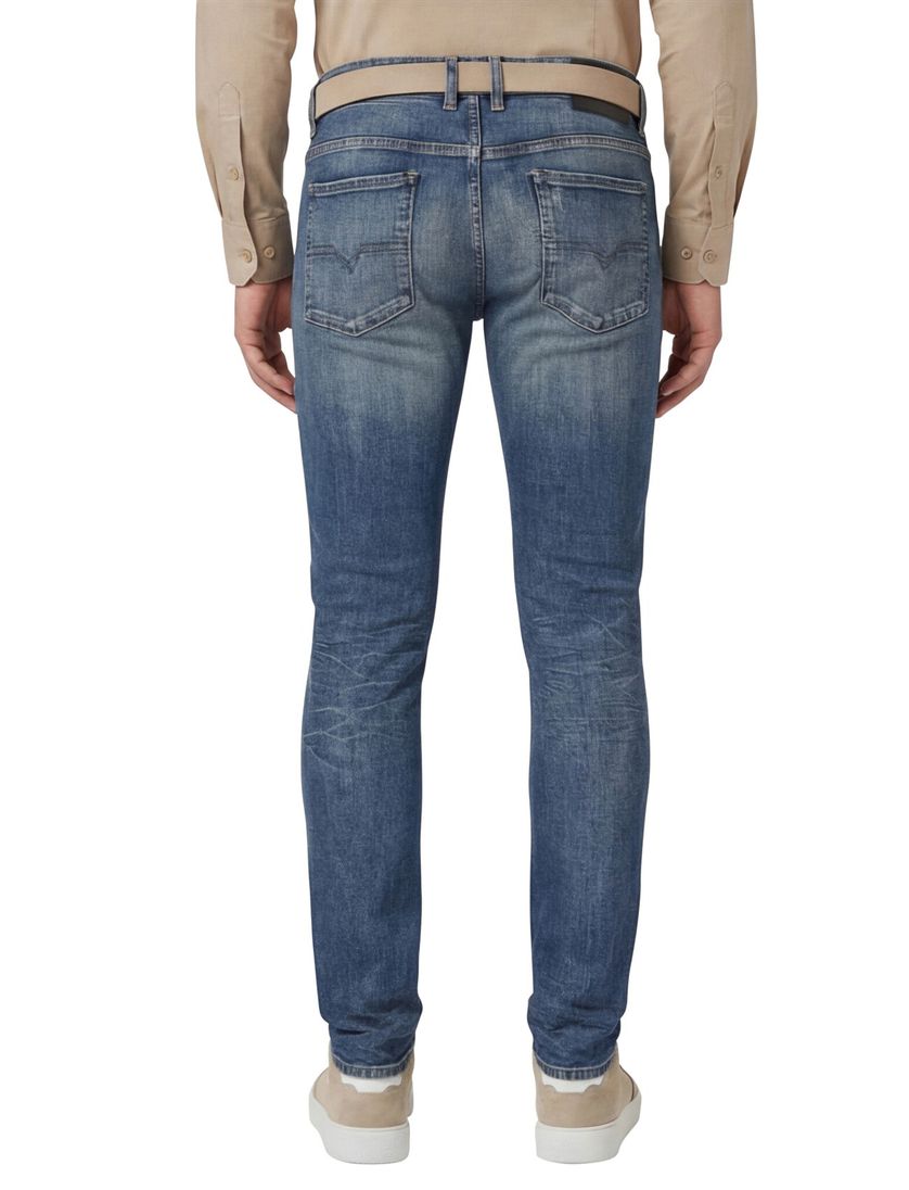 Diesel jeans Sleenker blauw effen denim 5-p