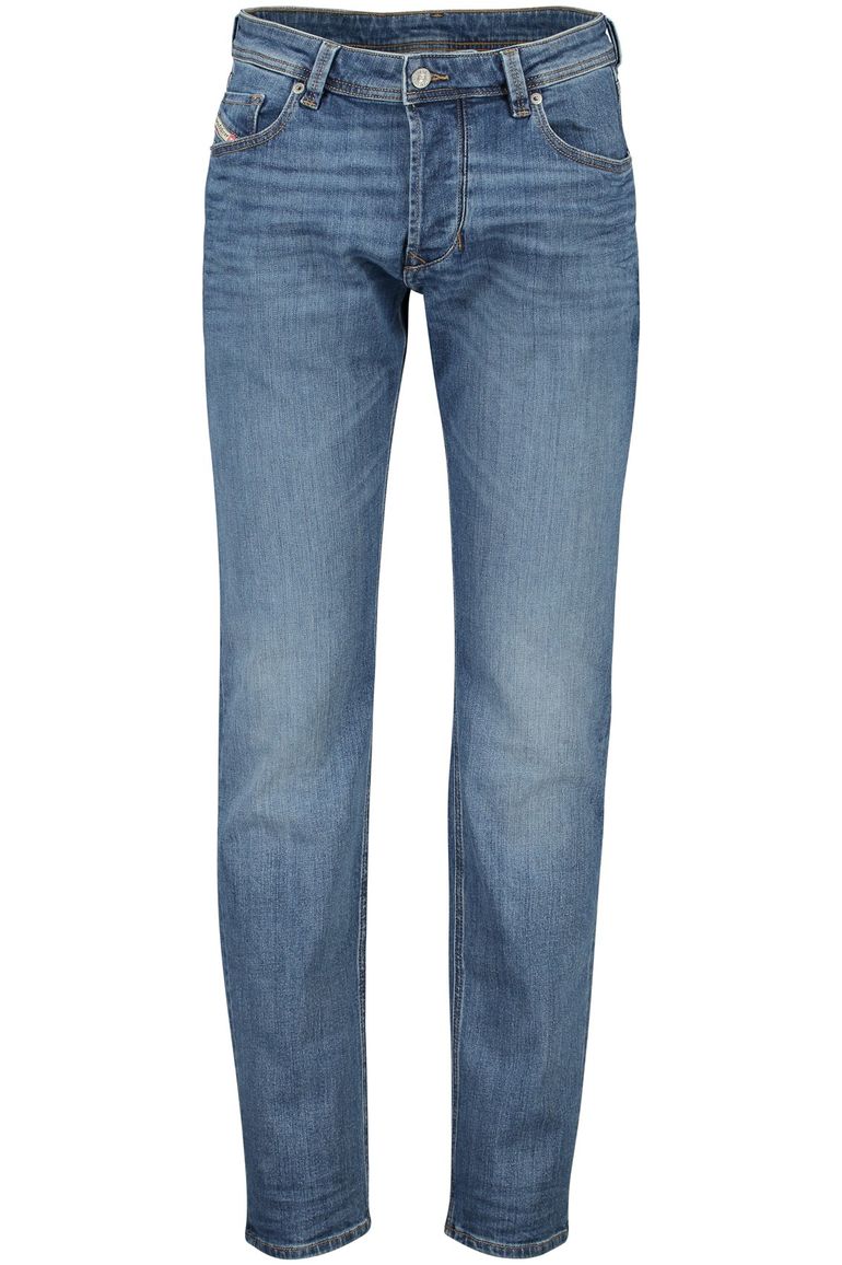 Blauwe Diesel jeans Larkee effen denim