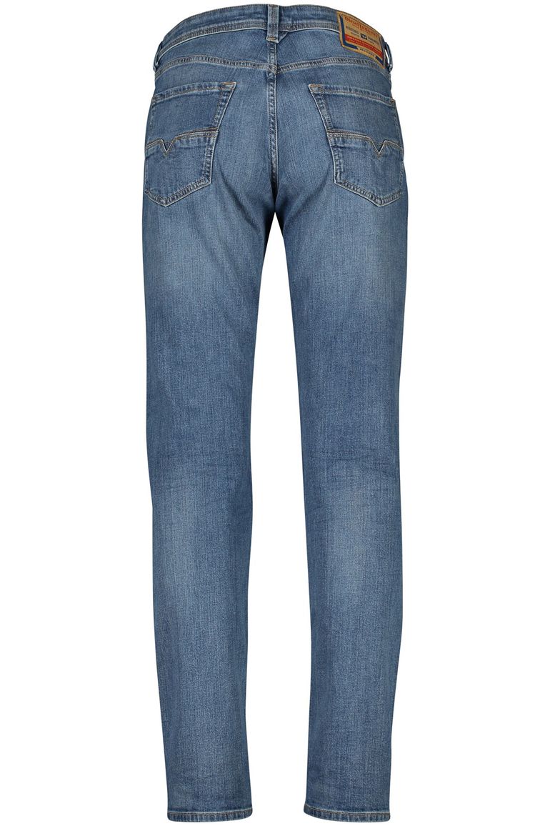 Blauwe Diesel jeans Larkee effen denim