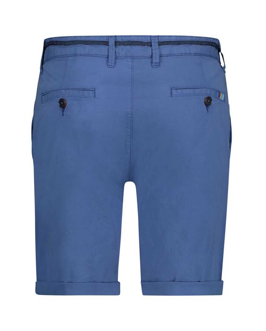 A Fish Named Fred bermuda donkerblauw effen katoen