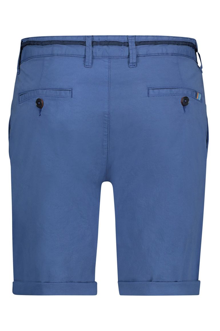 A Fish Named Fred bermuda donkerblauw effen katoen