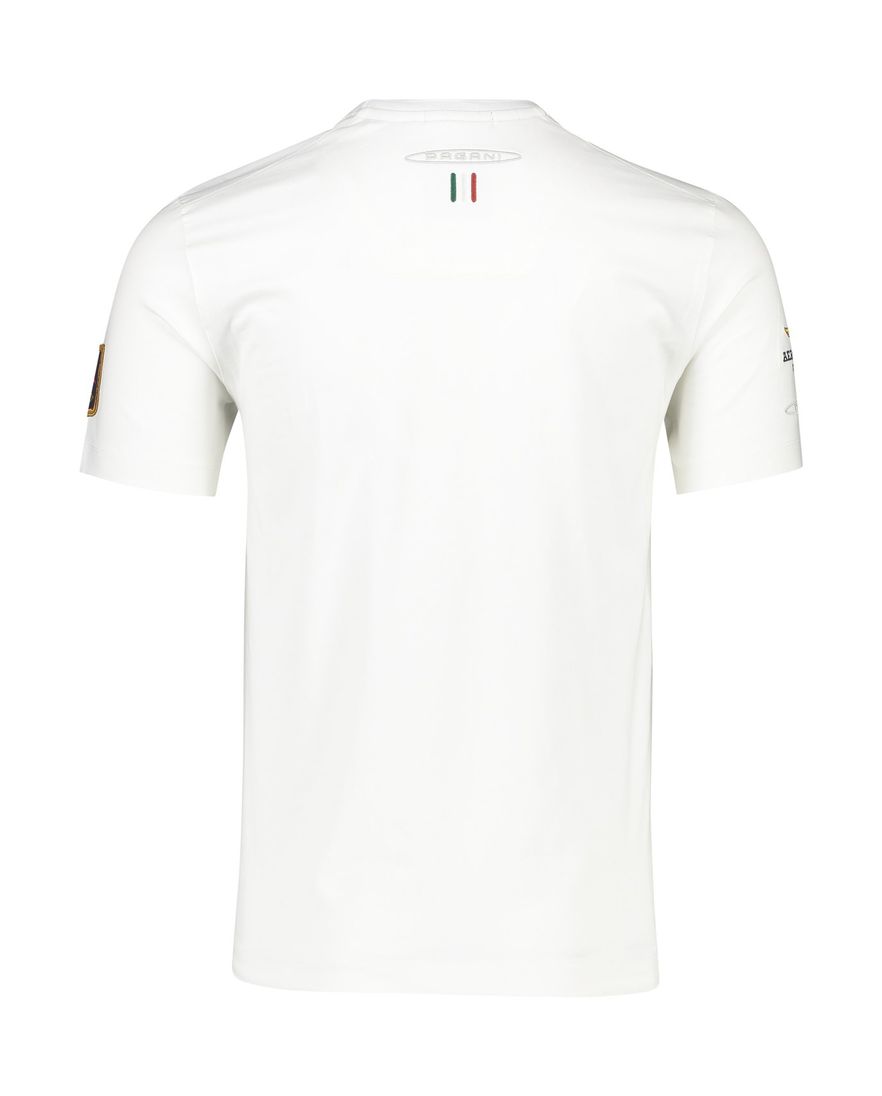 Aeronautica Militare t-shirt wit katoen slim fit met stiksel