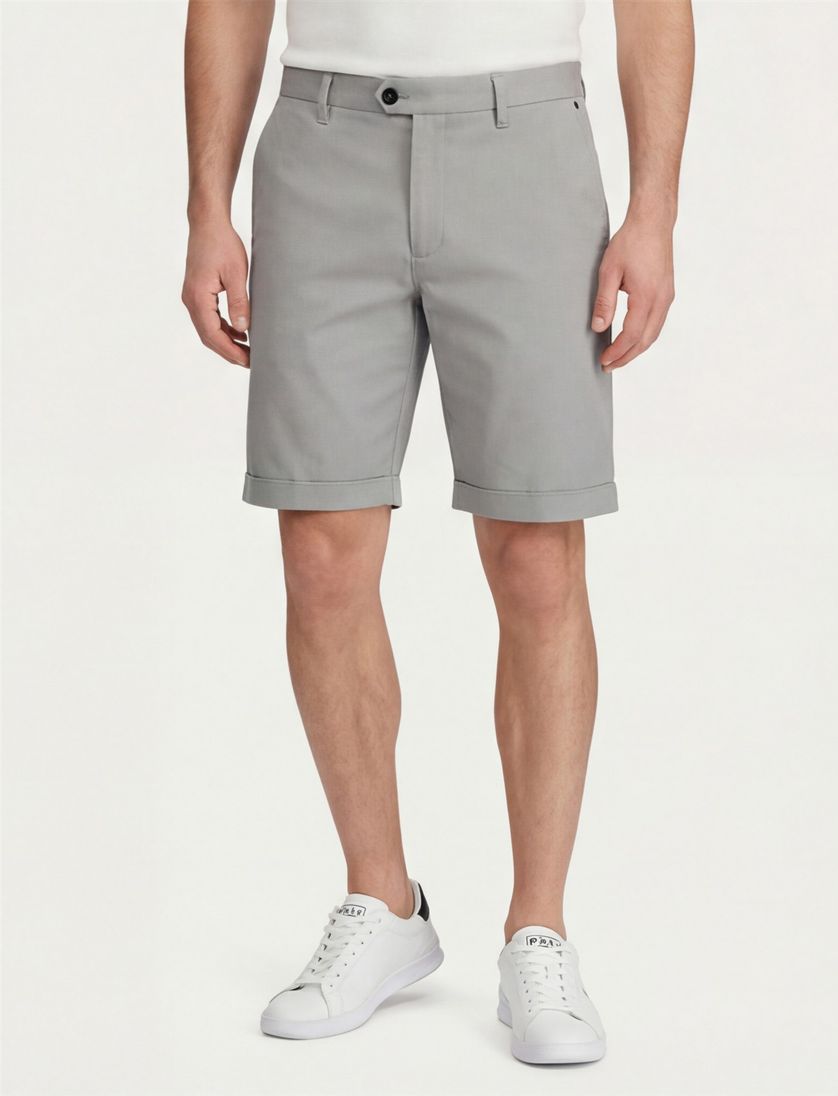 Airforce bermuda grijs slim fit insteekzakken