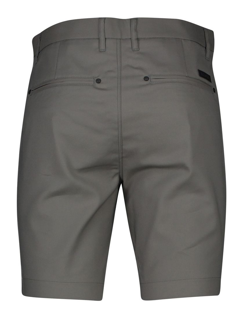 katoenen Airforce korte broek grijs slim fit