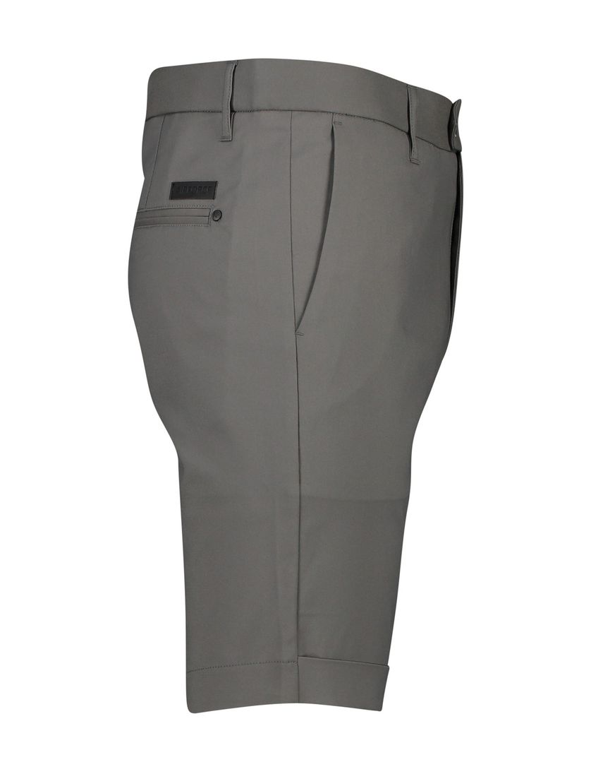 katoenen Airforce korte broek grijs slim fit