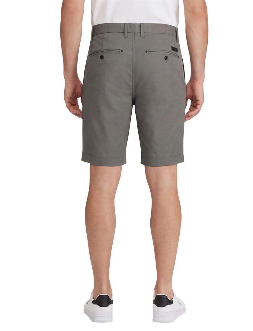 katoenen Airforce korte broek grijs slim fit