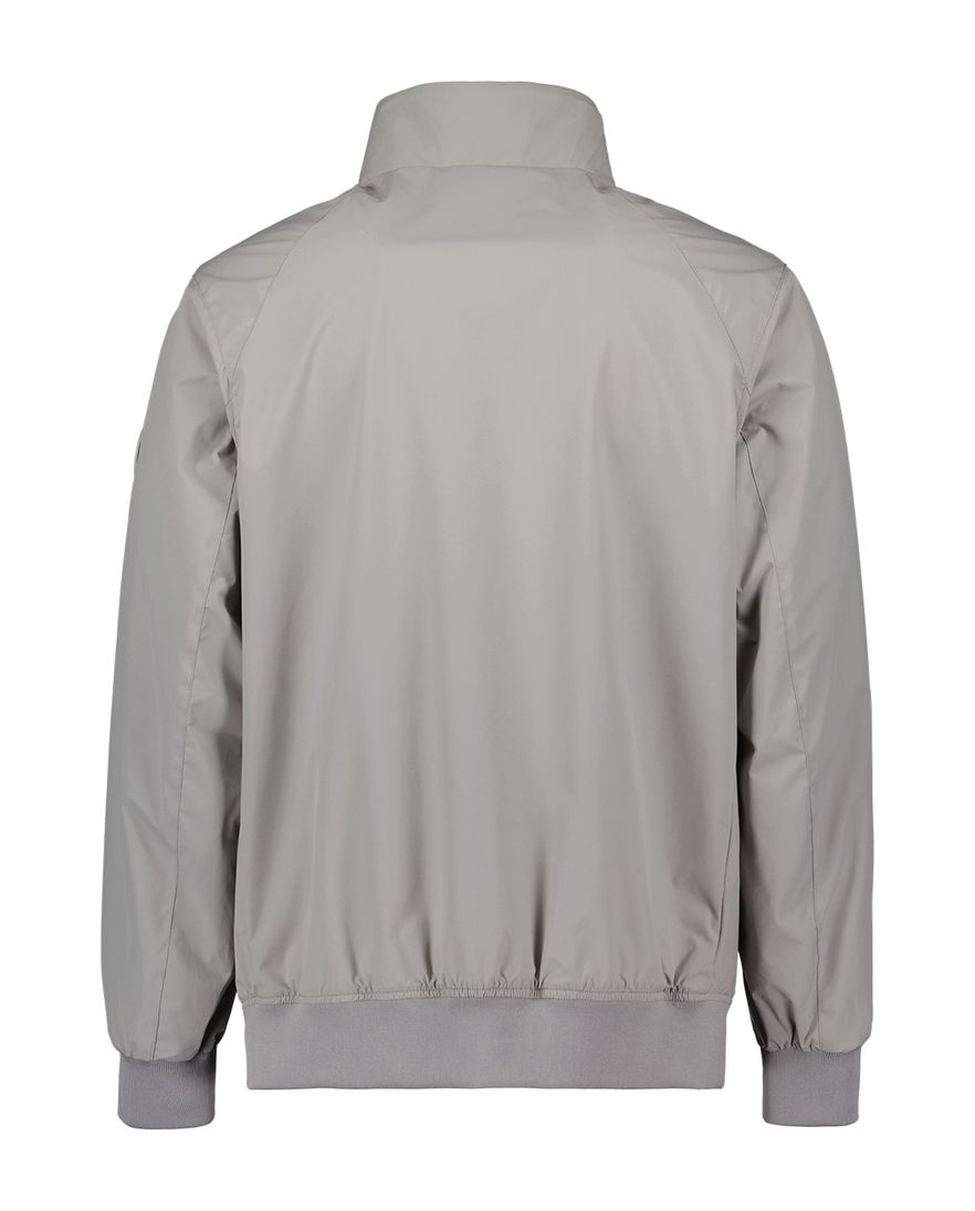 Airforce zomerjas opstaande kraag grijs normale fit ritszakken