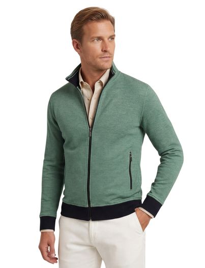 Baileys Baileys vest groen rits katoen