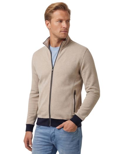 Baileys Baileys vest beige rits katoen