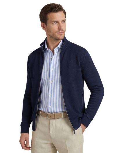 Baileys Baileys vest donkerblauw rits