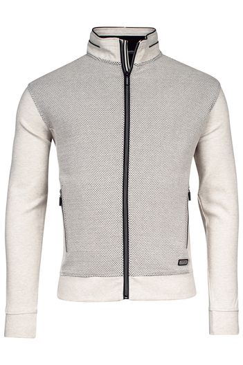 Baileys Baileys vest lichtgrijs katoen rits